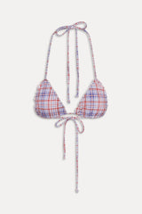 Tidal Skimpy String Bikini Top - Americana Plaid