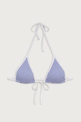 Paradise Striped Micro Bikini Top - Ocean Stripe