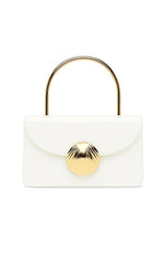 Opal Top Handle Shell Bag in Pearl