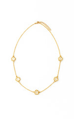 Britt Multi Clover Pendant Necklace in Gold