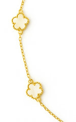 Britt Multi Clover Pendant Necklace in Gold