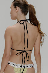 Lana Skimpy Triangle Bikini Top - Lemon Dot