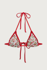 Nick Triangle Halter Bikini Top - Berry in Love