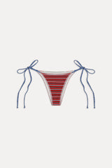 Mackenzie Cheeky String Bikini Bottom - Red Summer Stripe