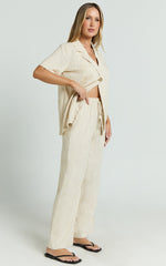 Ace Pants - Linen Look Pant in Oatmeal