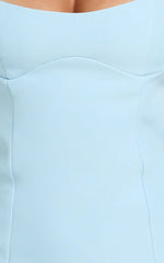 Aretha Mini Dress - Panel Dress in Blue