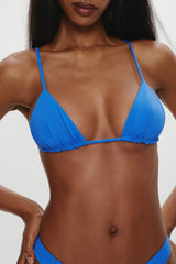 Lumia Skimpy Triangle Bikini Top - Lake Blue