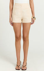 Carter Short - A Line  Linen Welt Pocket Shorts in Sand