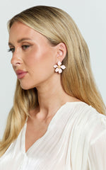 Chaney Enamel Earrings in Pink