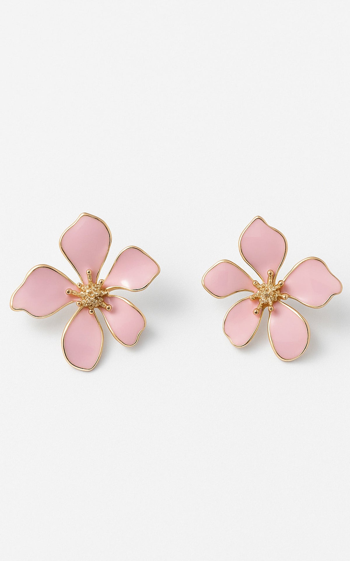 Chaney Enamel Earrings in Pink