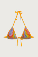 Nick Striped Triangle Bikini Top - Hawaiian Sky