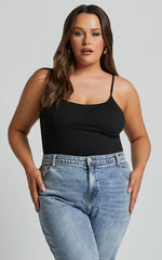 Daramie Bodysuit - Underbust Detail Bodysuit in Black