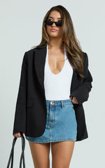 Fabia Skort - Denim Mid Rise Skort in Light Blue Wash