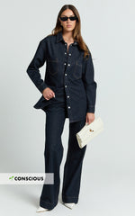 Faharra Shirt - Recycled Cotton Denim Shirt in Raw
