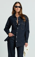 Faharra Shirt - Recycled Cotton Denim Shirt in Raw