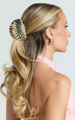 Fern Shell Hair Clip in Gold