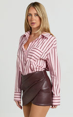 Ferzie Top - Oversized Striped Shirt in Multi