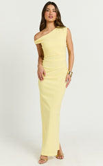 Genie Maxi Dress - Off The Shoulder Dress in Yellow