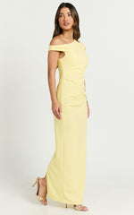 Genie Maxi Dress - Off The Shoulder Dress in Yellow