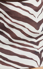Gwendolyn Mini Skirt - Zebra Suede Low Rise Skirt in Choc Zebra