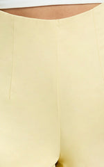 Harvey Shorts - High Waisted Tailored Shorts in Lemon