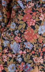 Henny Midi Dress - Long Sleeve Split Dress in Dusk Floral