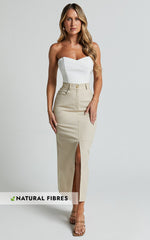 Irie Top - Linen Sweetheart Strapless Corset Top in White