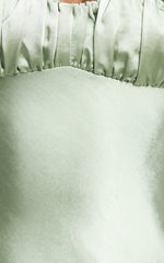 Jonalyn Midi Dress - Open Back Detailing Slip Dress in Sage