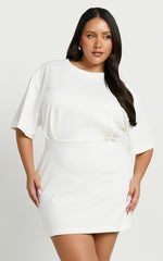 Karyna Mini Dress - shirt Dress in White
