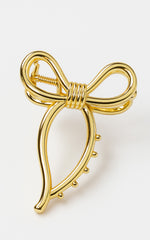 Katherine Bow Hair Clip in Gold