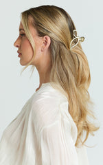 Katherine Bow Hair Clip in Gold