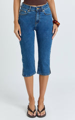 Letty Jeans - 7/8 Crop Denim Jeans in Dark Wash