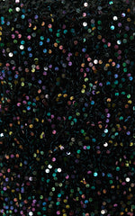 Lucy Mini Dress - One Shoulder Sequin Mini Dress in Black