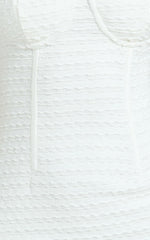 Marcelina Maxi Dress - Sweetheart Neck Bodycon Dress in Off White