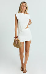 Marilou Mini Skirt - Knit Skirt in White