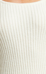 Nina knitted Maxi Dress - Scoop Neck Knitted Maxi Dress in Beige