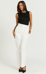 Rogers Pants - High Waisted Pants in Off White