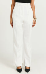 Rogers Pants - High Waisted Pants in Off White