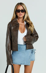 Ronnie Skort - Mid Waist Lace Up Denim Skort in Light Blue Wash