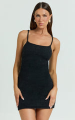 Rosie Mini Dress - Knitted Dress in Black