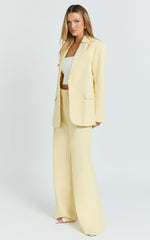 Selena Blazer - Boxy Single Breasted Blazer in Lemon