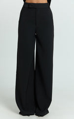 Selena Pants - High Waisted Wide Leg Tailored Pants in Black