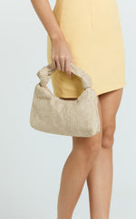 Selene Straw Knot Handle Bag in Natural