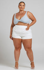 Along The Ride Mini Shorts - Tailored Shorts in White