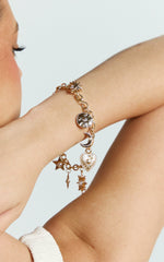 Shellie Charm Bracelet in Gold