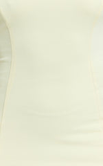 Sophie Mini Dress - Tie Neck Strapless Bodycon Dress in Lemon