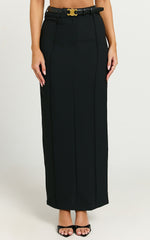 Stella Maxi Skirt - High Waisted Pencil Skirt in Black