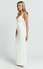 Stella Maxi Skirt - High Waisted Pencil Skirt in Stone