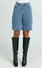 Susan Shorts - Denim Jort in Mid Blue Wash