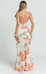 Talia Maxi Dress - Cowl Neck Low Back Dress in Vintage Orchid